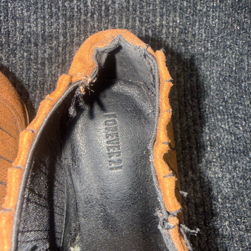 Forever 21 Brown Suede Ankle Booties - Picture 3 of 7